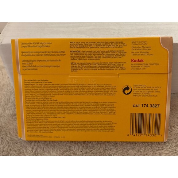 Kodak Glossy Photo Paper 80 Sheets 4" X 6" Instant Dry Premium Quality For Inkje - Picture 2 of 4